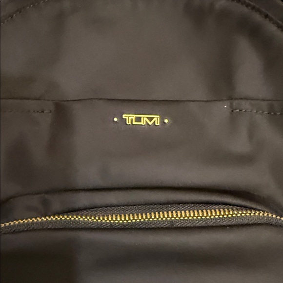 Tumi Women's Black Backpack with Gold Accents - Picture 2 of 6